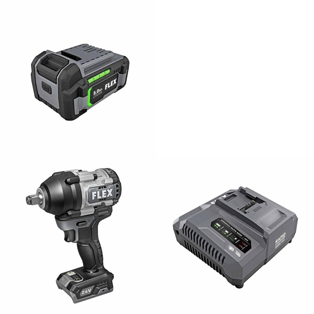 Flex FX1451-Z Mid Torque Impact Wrench Kit W/ FREE Battery and FREE Rapid