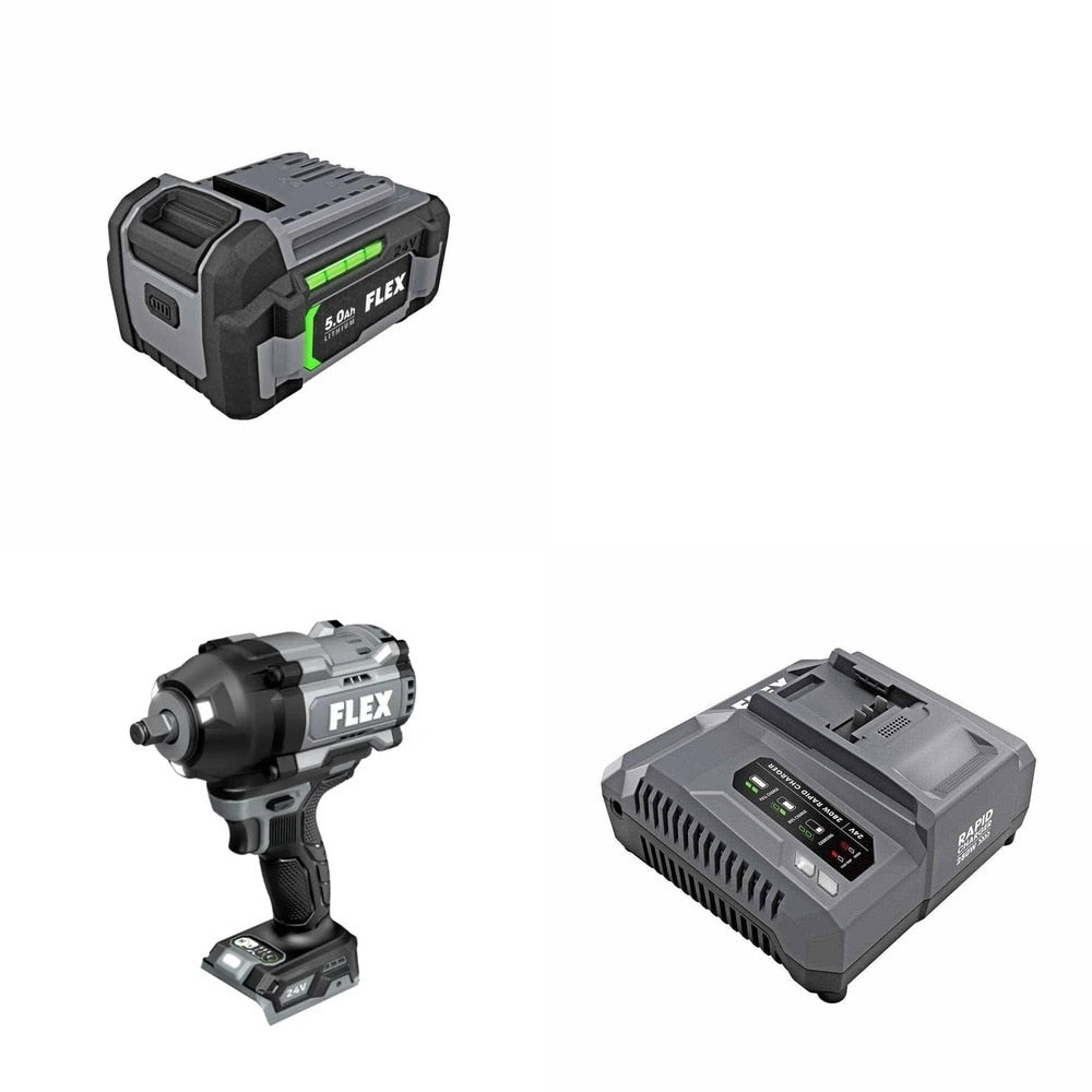 Flex FX1472-Z High Torque Impact Wrench Kit W/ FREE Battery and FREE Rapid