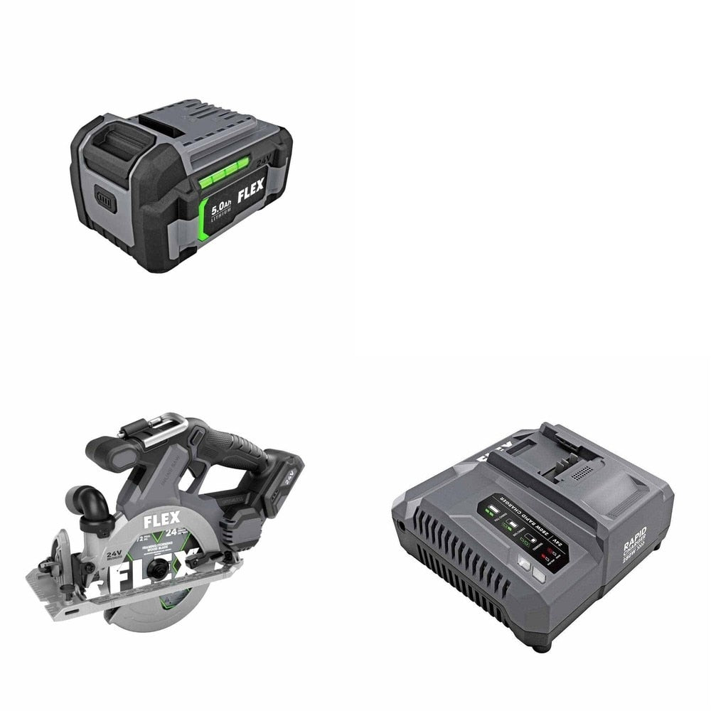Flex FX2131A-Z 6-1-2" Circular Saw Kit W/ FREE Battery and FREE Rapid Charger