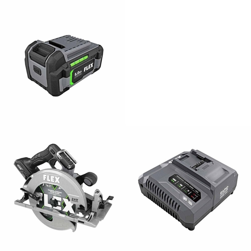 Flex FX2141-Z 7-1-4" Circular Saw Kit W/ FREE Battery and FREE Rapid Charger