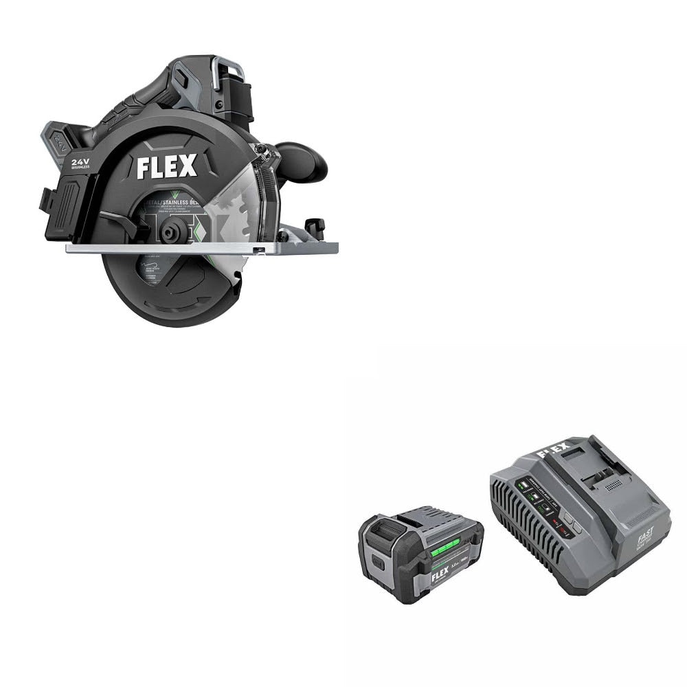 Flex FX2461-Z Metal-Cutting Saw Kit W/ FX0411-1C Chip Collector