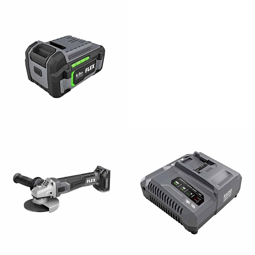 Flex FX3181A-Z 5" Angle Grinder with Side Switch Kit W/ FREE Battery and FREE