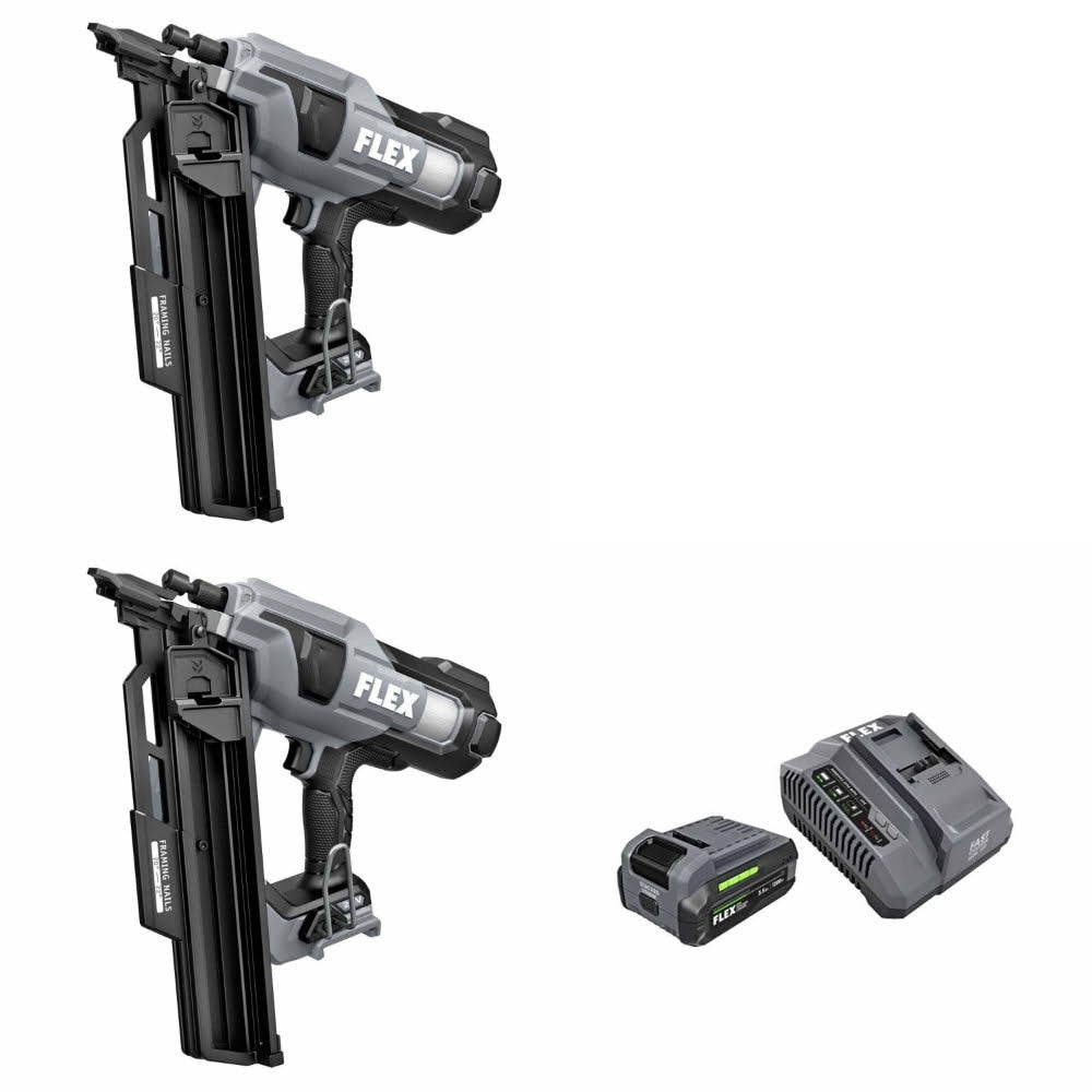 Flex FX4351A-Z Framing Nailer, 2 Pack Kit W/ FX0411-1F