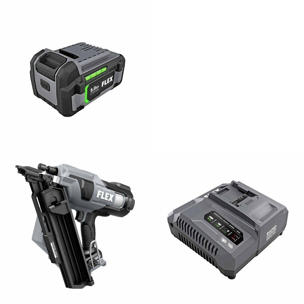 Flex FX4351A-Z 21° Framing Nailer Kit W/ FREE Battery and FREE Rapid Charger