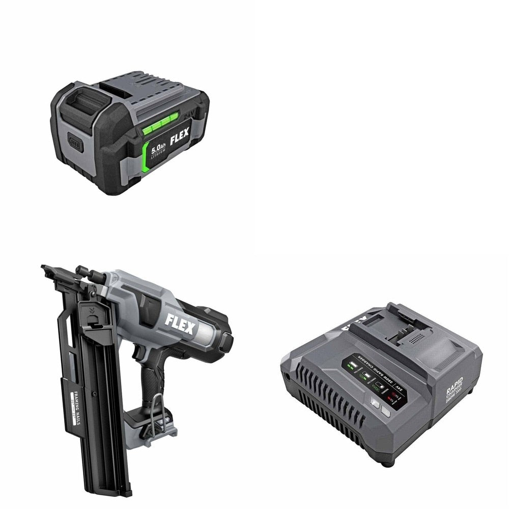 Flex FX4351B-Z 30° Framing Nailer Kit W/ FREE Battery and FREE Rapid Charger
