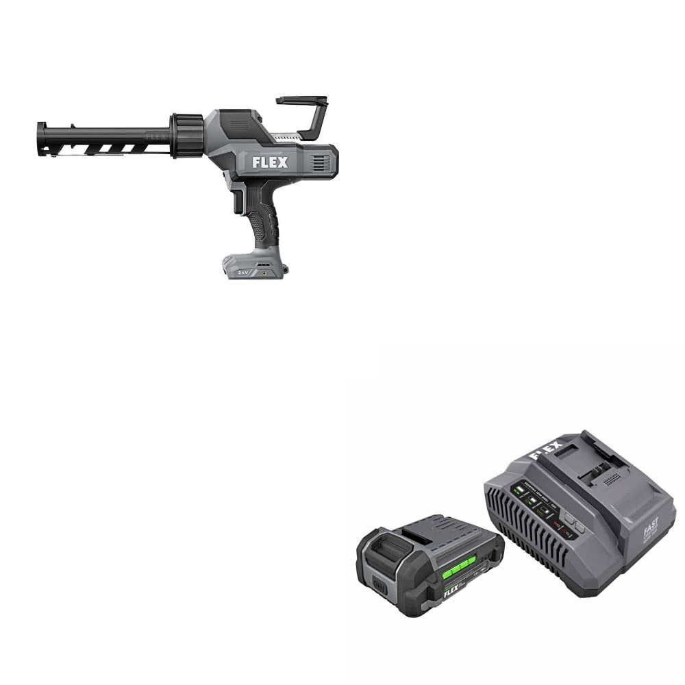 Flex FX6211-Z 24V Caulk Gun Kit W/ FX0411-1A Battery and Charger