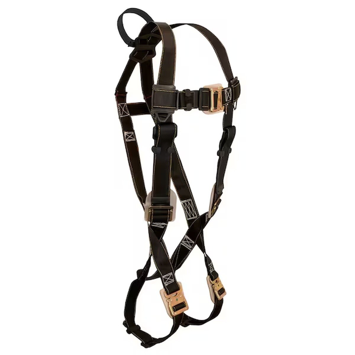 FallTech 8087 Arc Flash Nylon Standard Non-Belted UniFit Full Body Harness with Dorsal Loop and Quick-Connect Legs and Chest with Leather (1 Each)