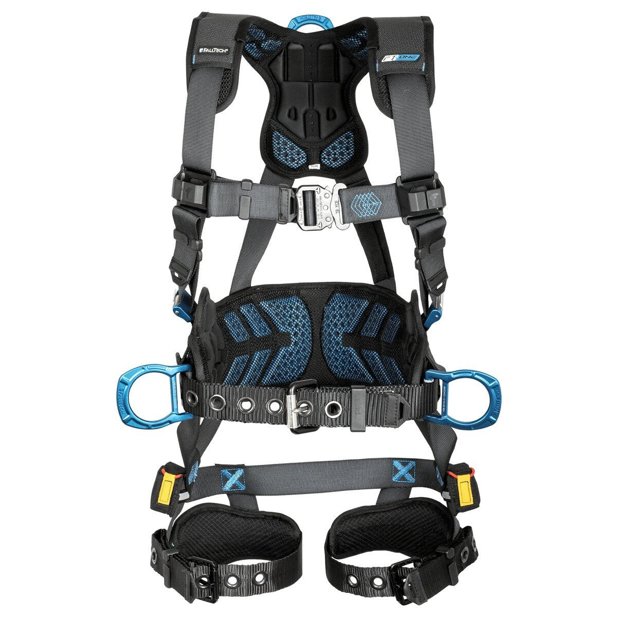 FallTech 8127B2X FT-One 3D Construction Belted Full Body Harness with Tongue Buckle Legs 2X