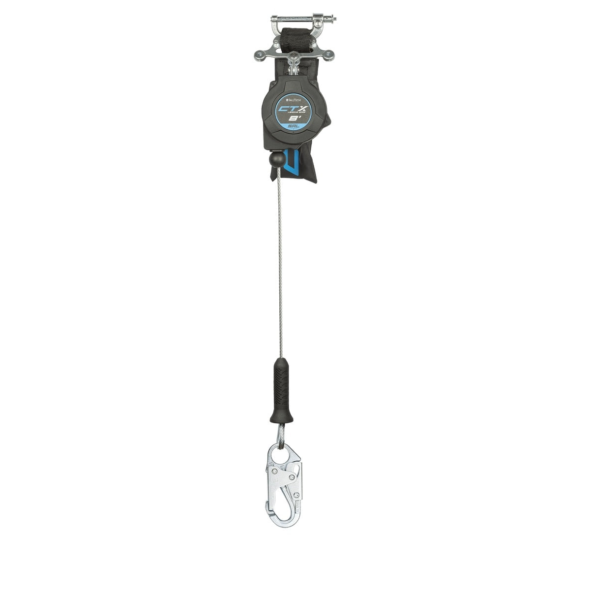 FallTech 83208SP1 8 ft Steel Cable Self-Retracting Lifeline CTX Class 2 Leading Edge SRL with Steel Snap Hook (1 Each)