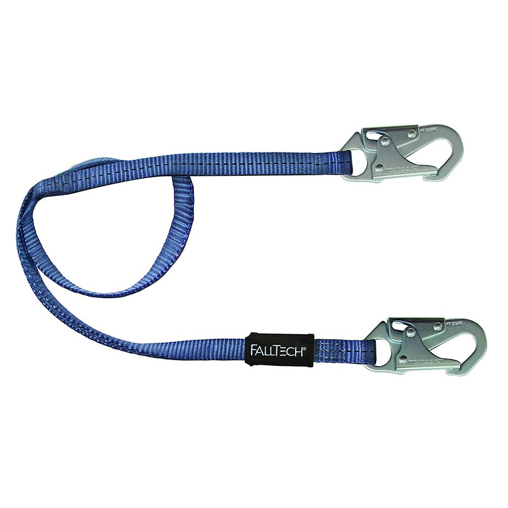 Falltech 8204 4' Restraint Lanyard Single Leg; with 2 Snap Hooks