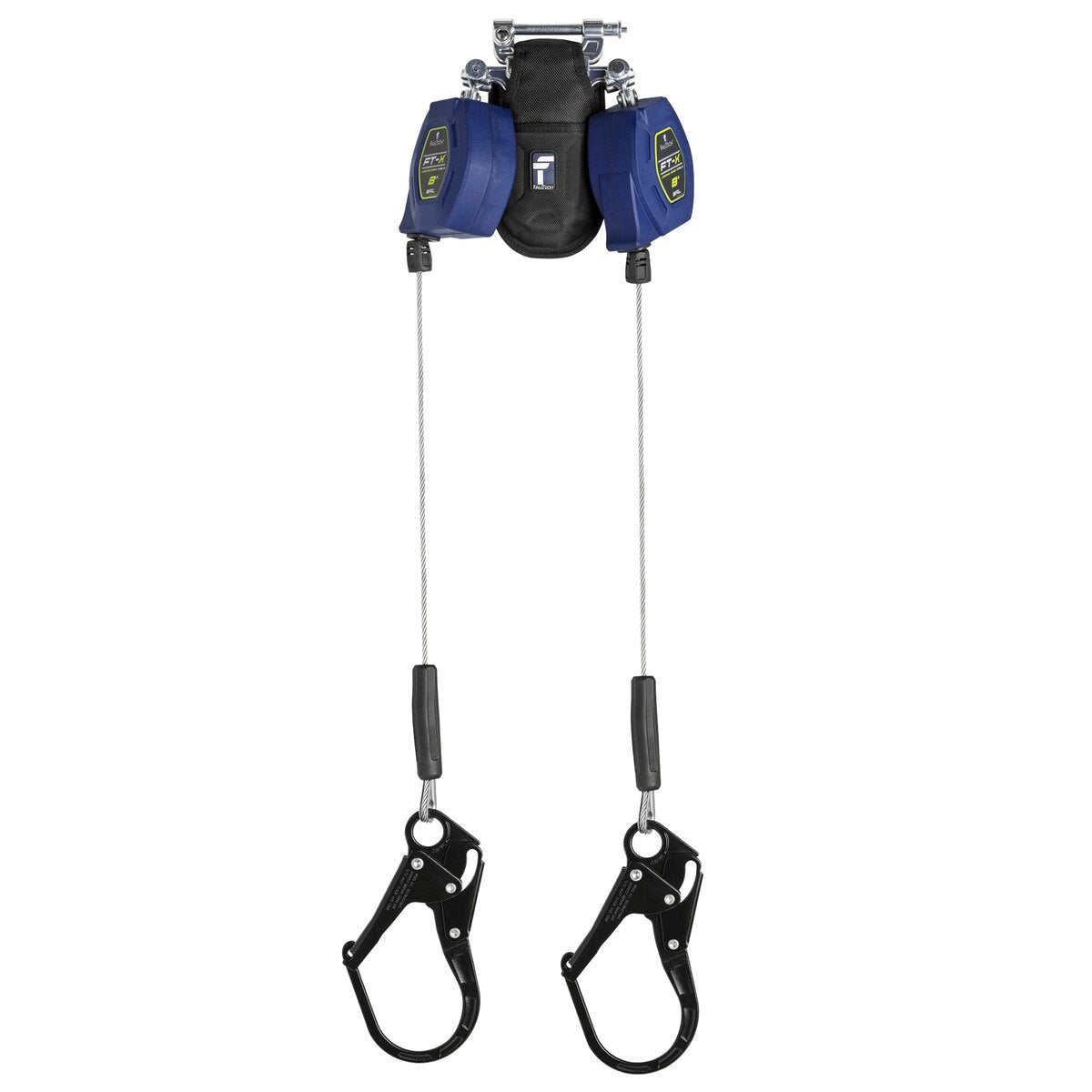 Falltech 82808TP3 8' Class 2 Twin-leg Cable Leading Edge SRL-P with Steel Rebar Hooks