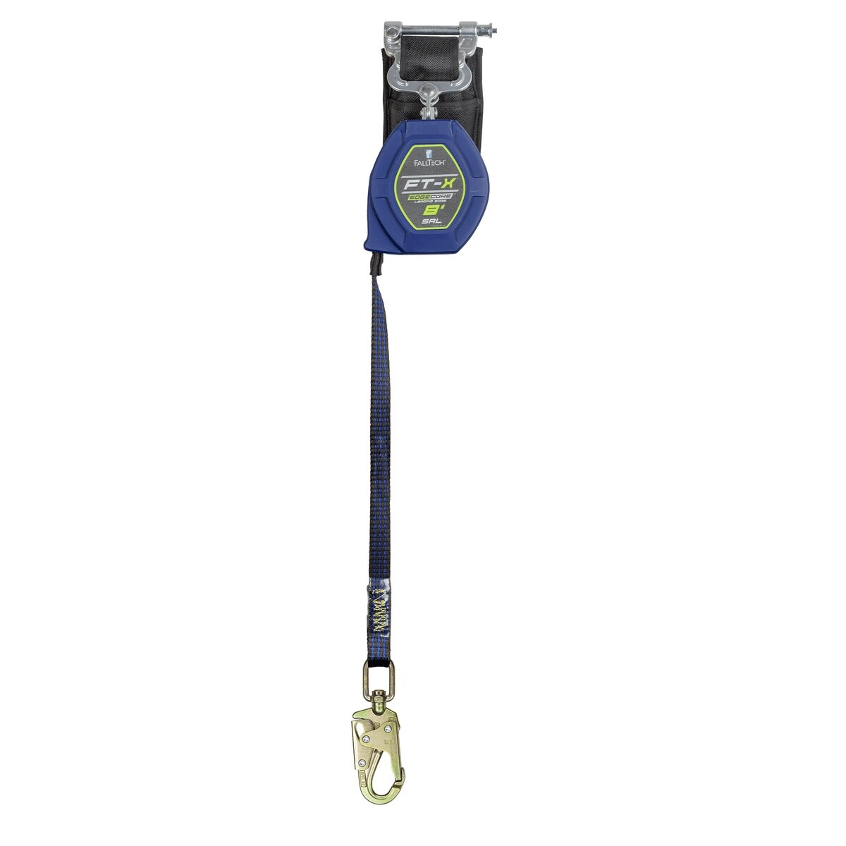 Falltech 84108SP1 8' EdgeCore Class 2 Leading Edge SRL-P Single-Leg Steel Swivel Snap Hook