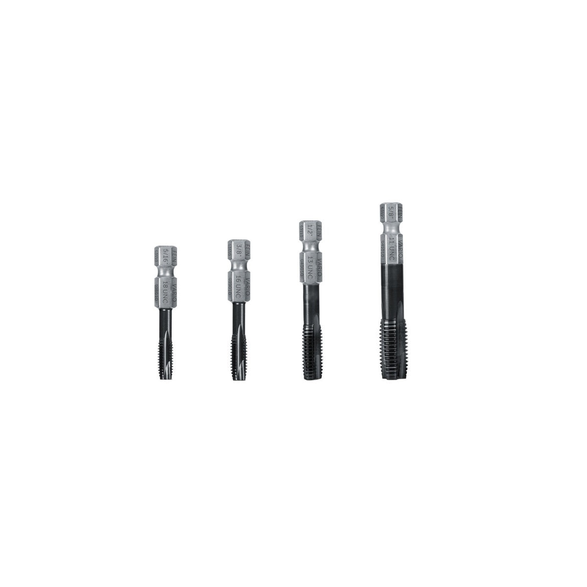 Fein 63110047010 VARIO Drill Driver Tapper Set for Through Holes TiAlN Coated HSS (4 Piece)