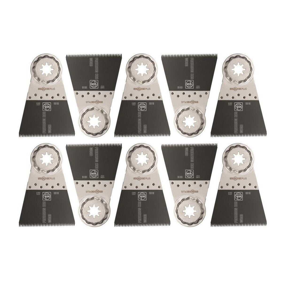 Fein 63502127290 2-9/16" StarlockPlus Precision E-Cut Oscillating Saw Blade for Wood Drywall Soft Plastics (10 Pack)