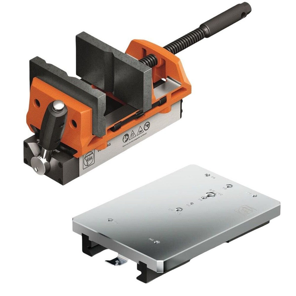 Fein 90701008030 VersaMagS Accessory Universal Plate with Threaded Mounting Points 6.25" x 7.875" x 1.5"