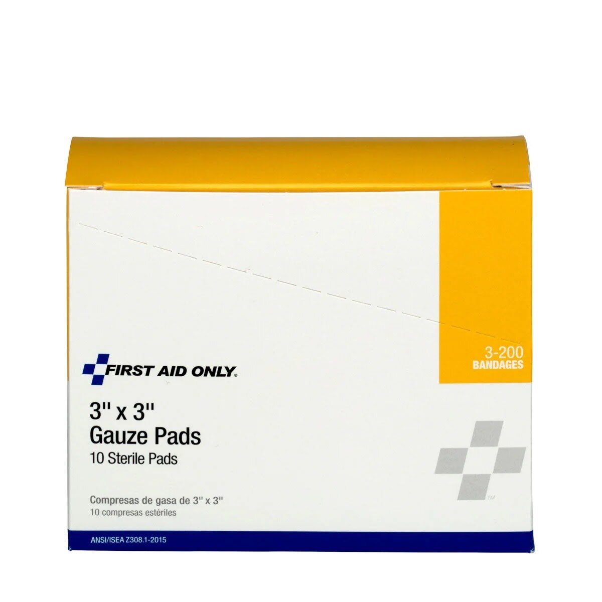 First Aid Only 3-200 3 x 3 Sterile Gauze Pads for Wound Care (10 Per Box)