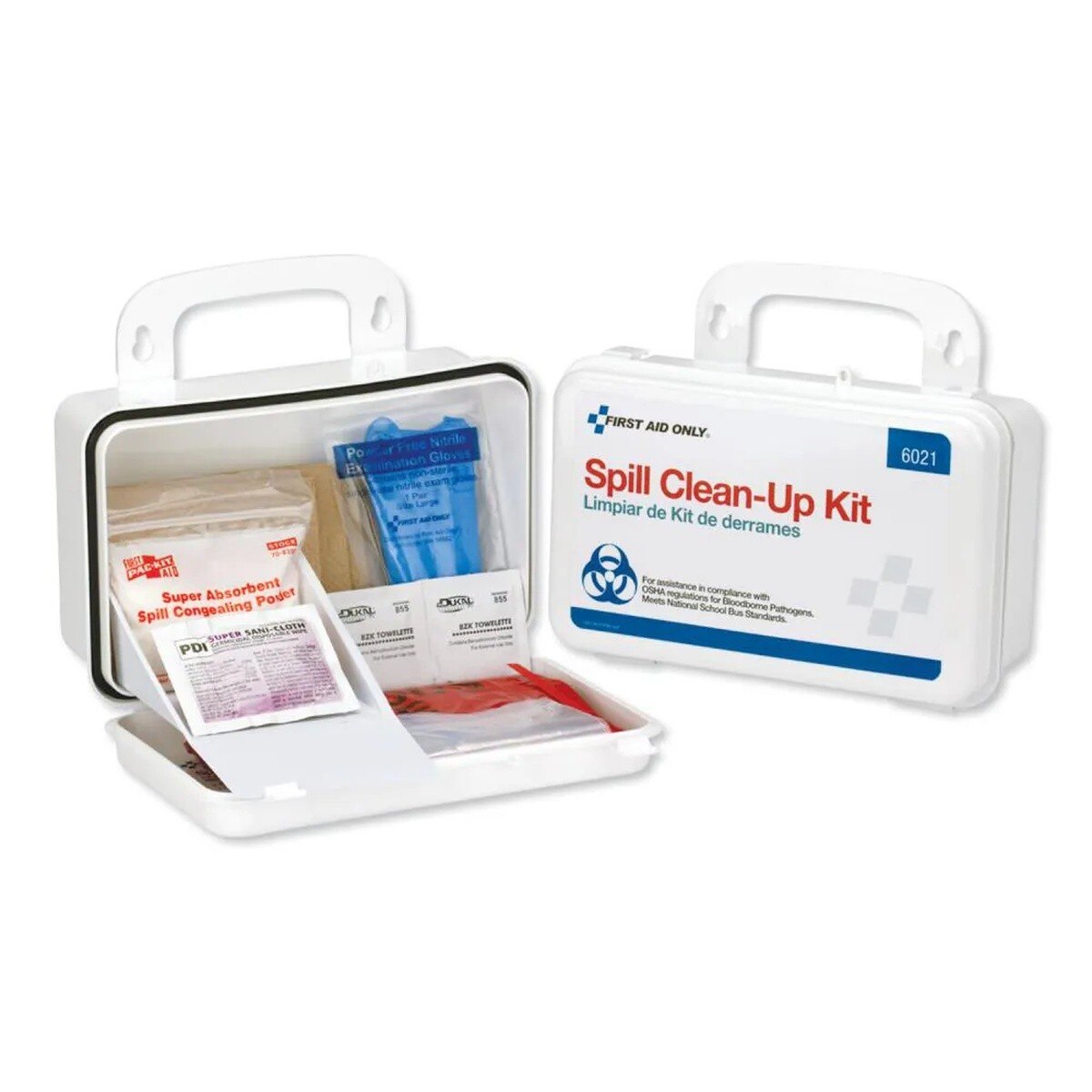 First Aid Only 3060 BBP Spill Cleanup Kit 7-1/2" x 4-1/2" x 2-3/4" Plastic Case