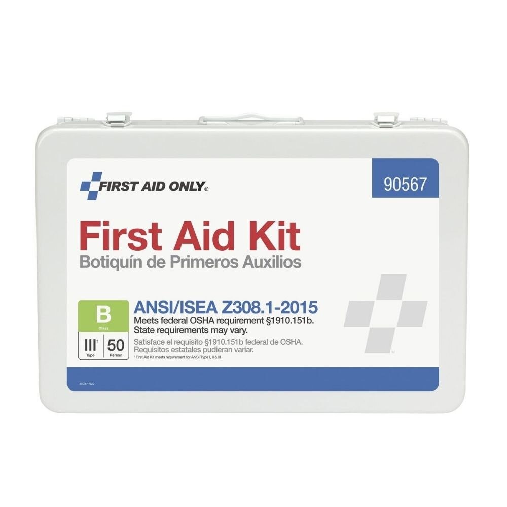 First Aid Only 90567 50 Person First Aid Kit, ANSI B, Metal Case - 4