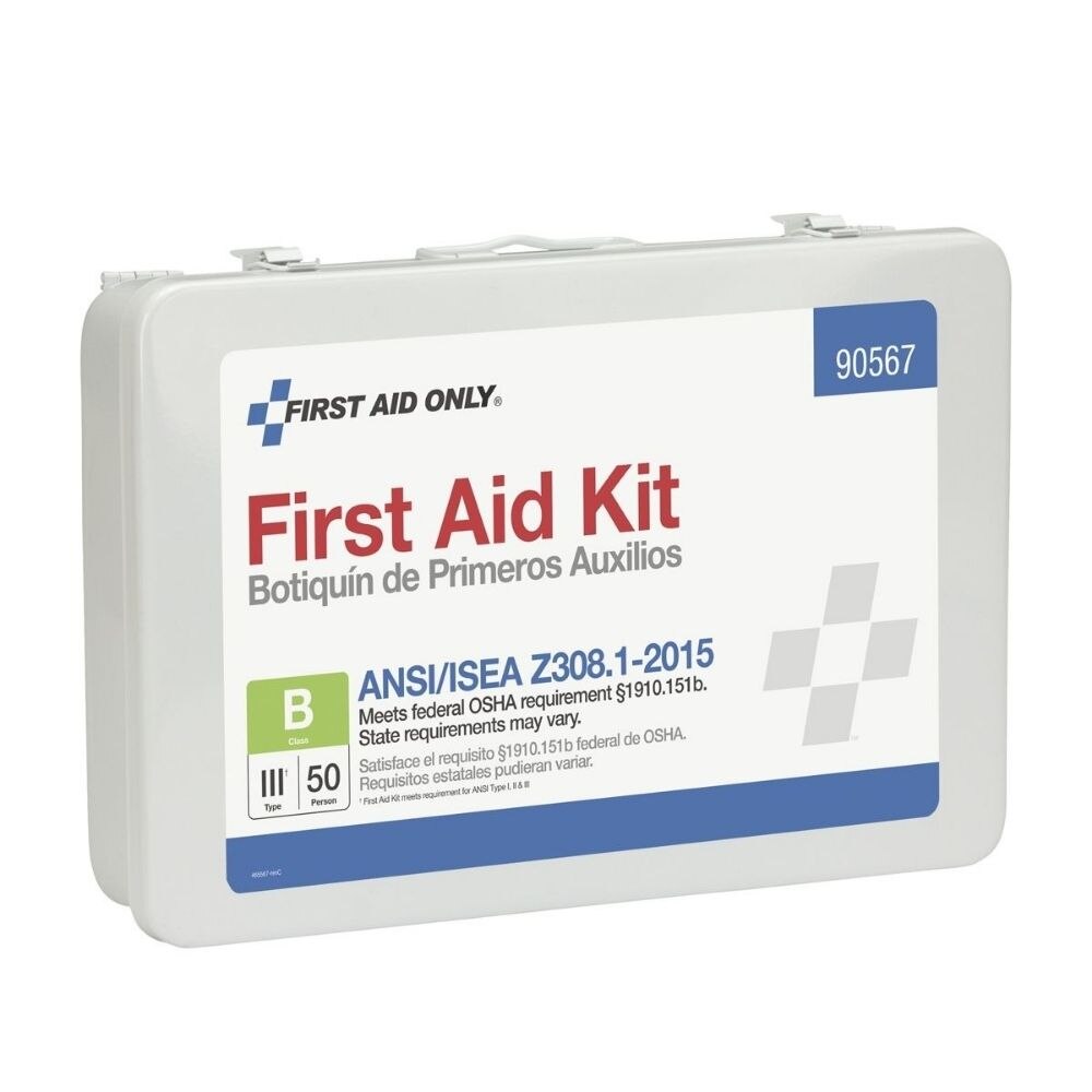 First Aid Only 90567 50 Person First Aid Kit, ANSI B, Metal Case - 6
