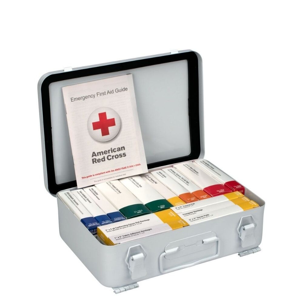 First Aid Only 90568 16 Unit First Aid Kit, ANSI A, Metal Case - 3