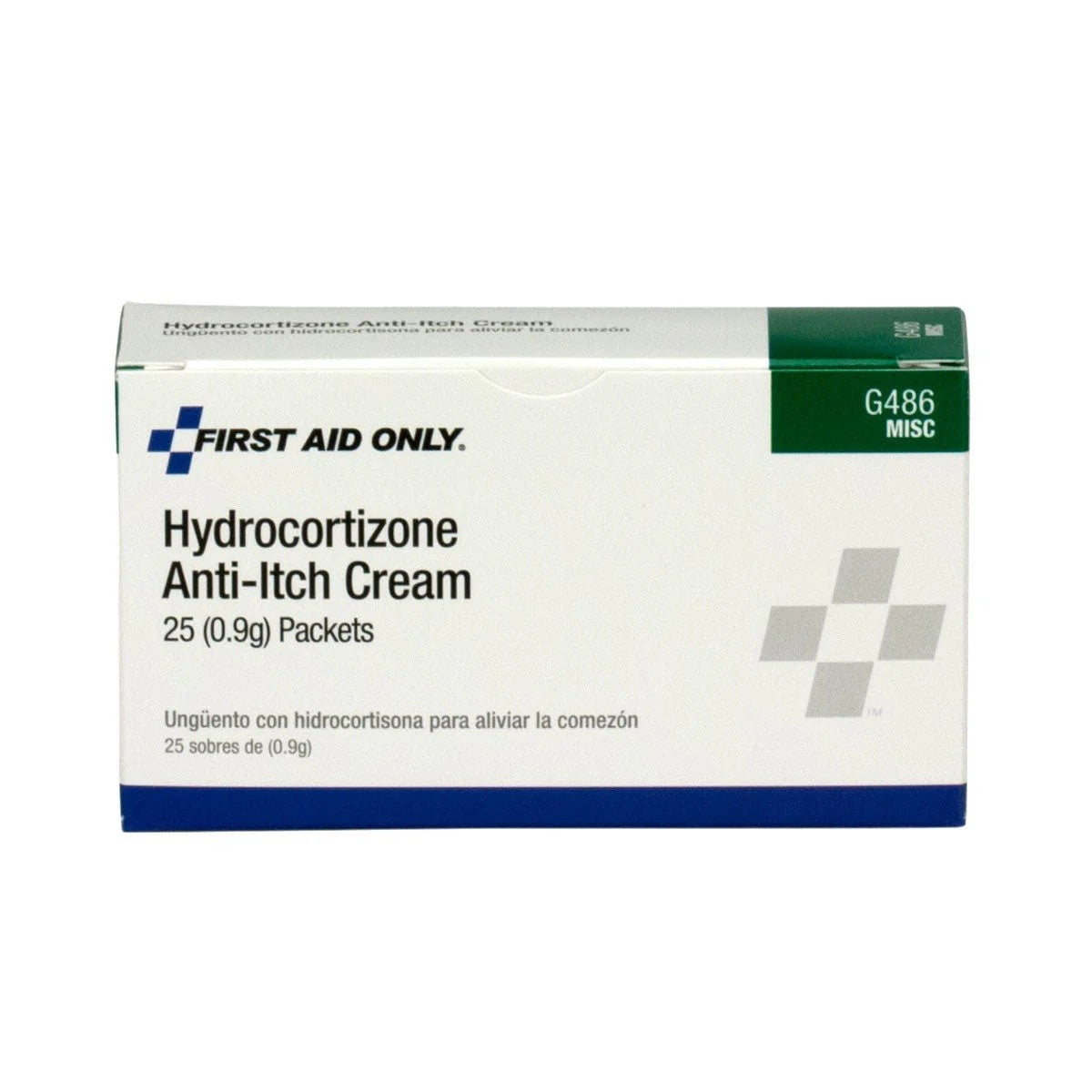 First Aid Only G486 Hydrocortisone Anti-Itch Cream 1 Percent 0.9 g Packets (25 Piece) - 2