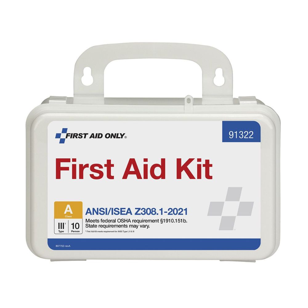 First Aid Only 91322 10 Person ANSI 2021 Class A, Plastic First Aid Kit - 3