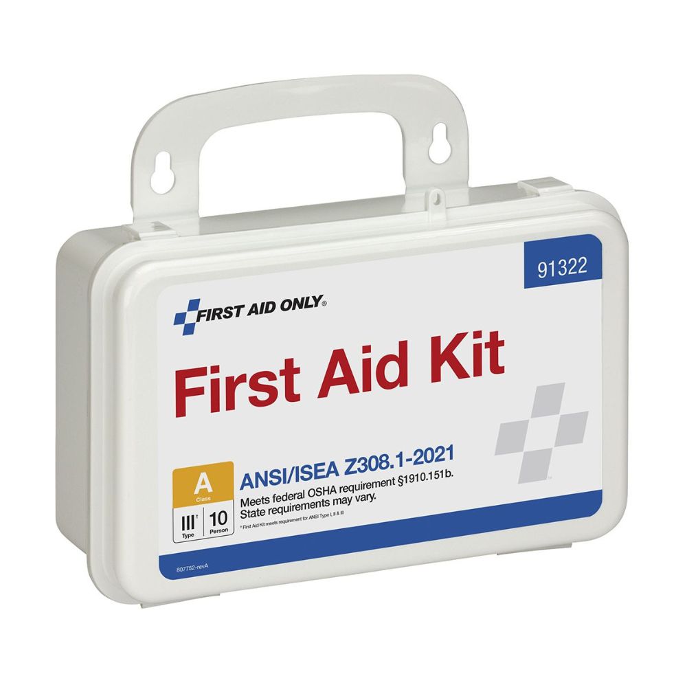 First Aid Only 91322 10 Person ANSI 2021 Class A, Plastic First Aid Kit - 4