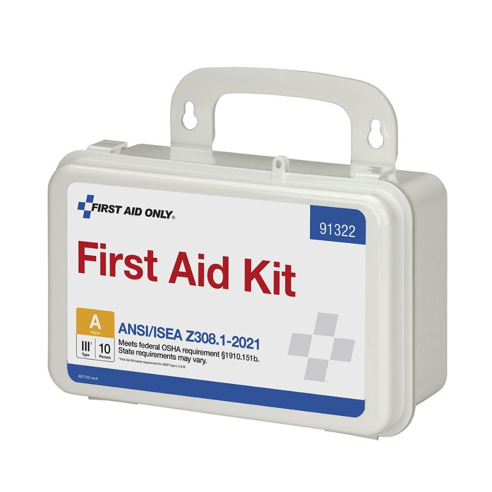 First Aid Only 91322 10 Person ANSI 2021 Class A, Plastic First Aid Kit - 5
