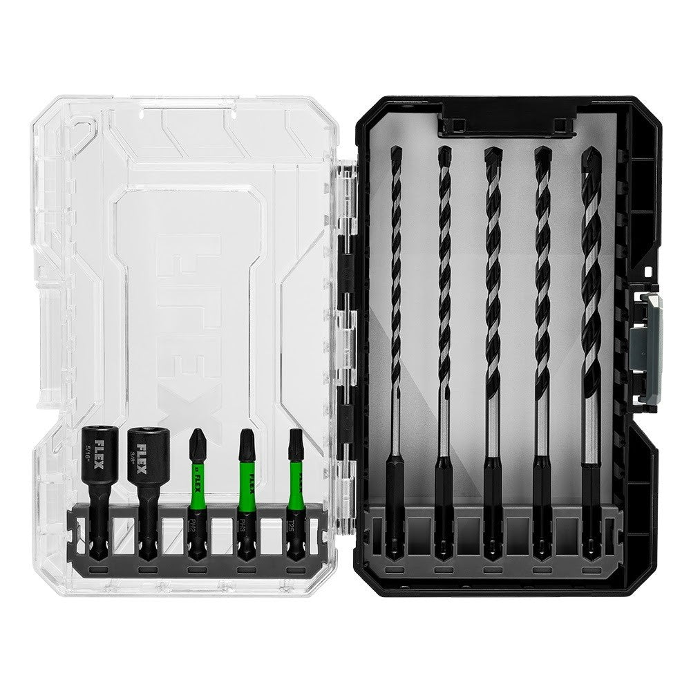 Flex FAM10601-10 Carbide-Tipped Multi-Construction Drill & Drive Bit Set (10 Piece) - 4