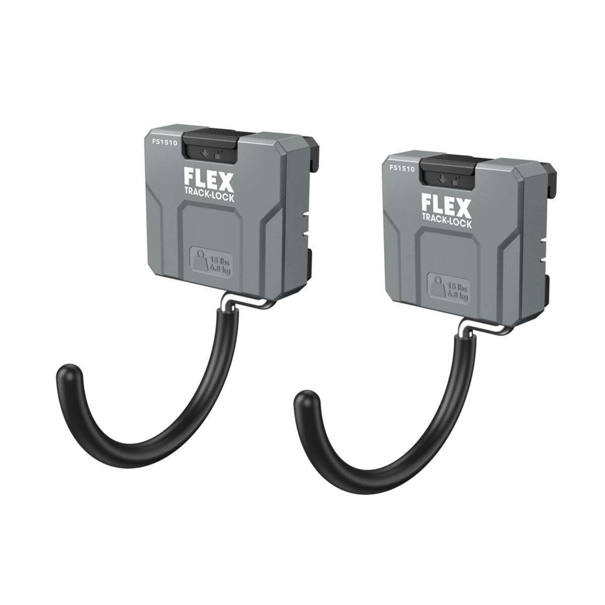 Flex FS1510-2 TRACK-LOCK 4 in Tool Storage C-Hook with Security Lock (2 Pack)