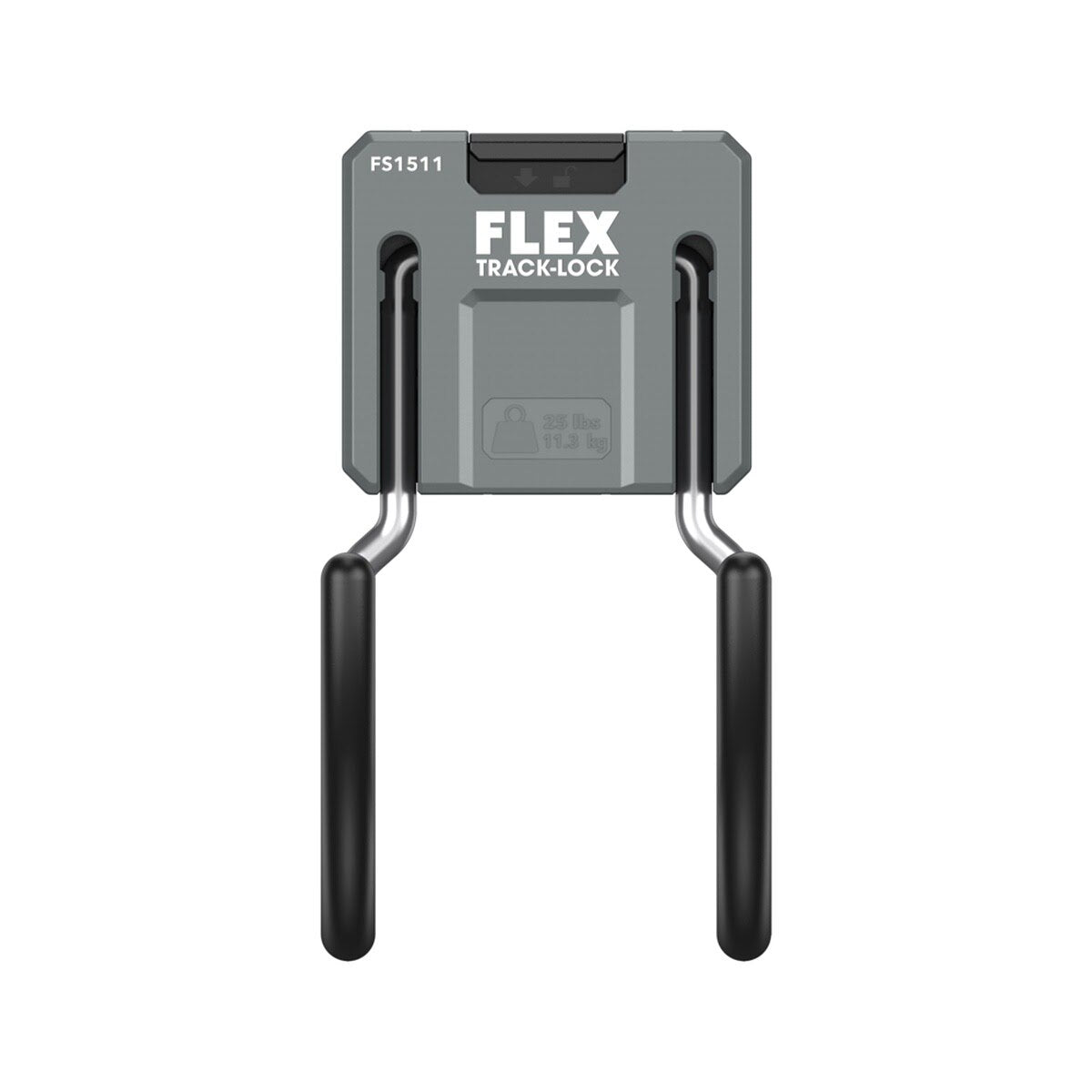Flex FS1511-2 TRACK-LOCK Large Folding Dual C-Hook Rail Storage Accessory 5.8 in x 3.4 in (2 Pack) - 3