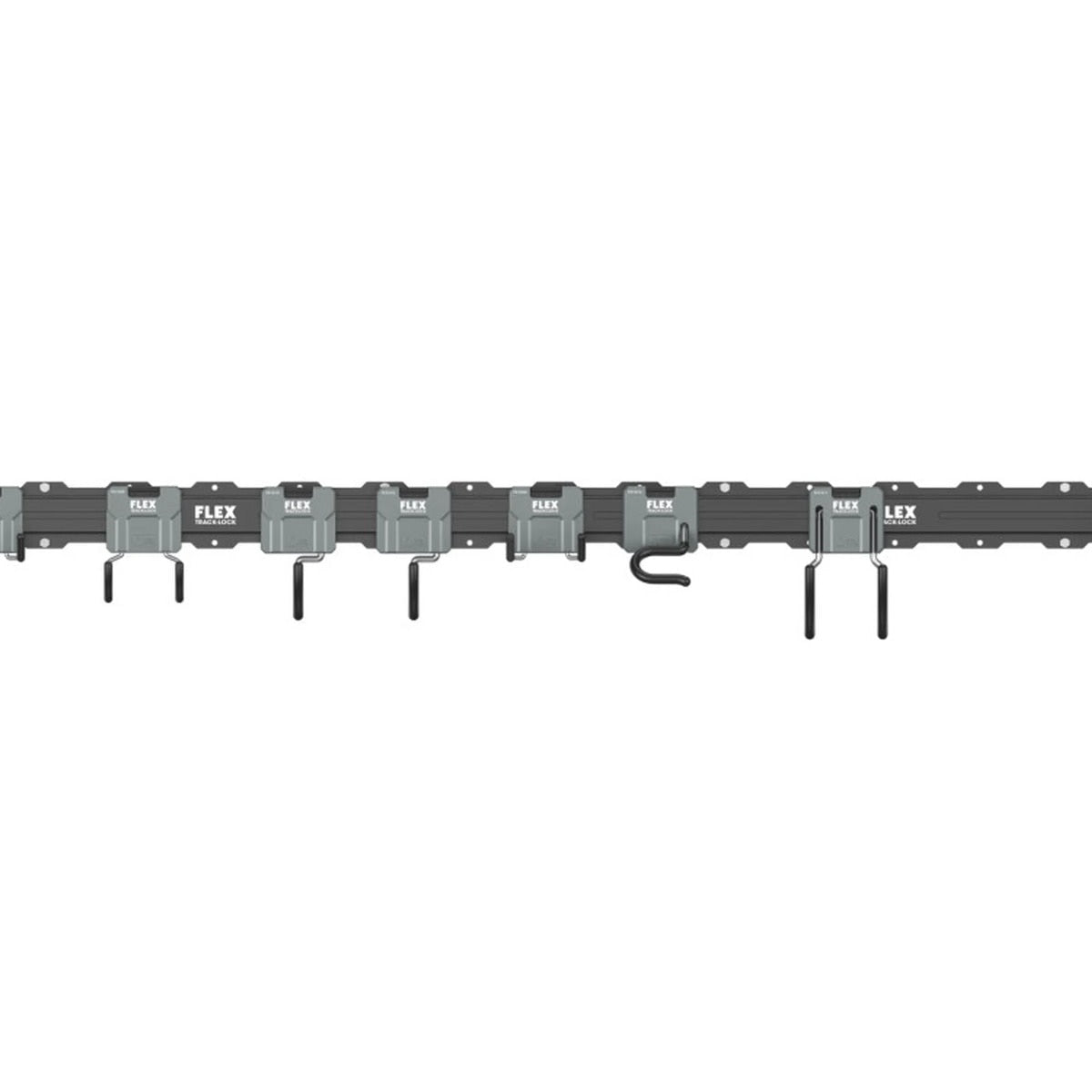 Flex FSM1502-10 TRACK-LOCK 32 in. Wall Storage Starter Set with Hooks (10 Piece) - 2