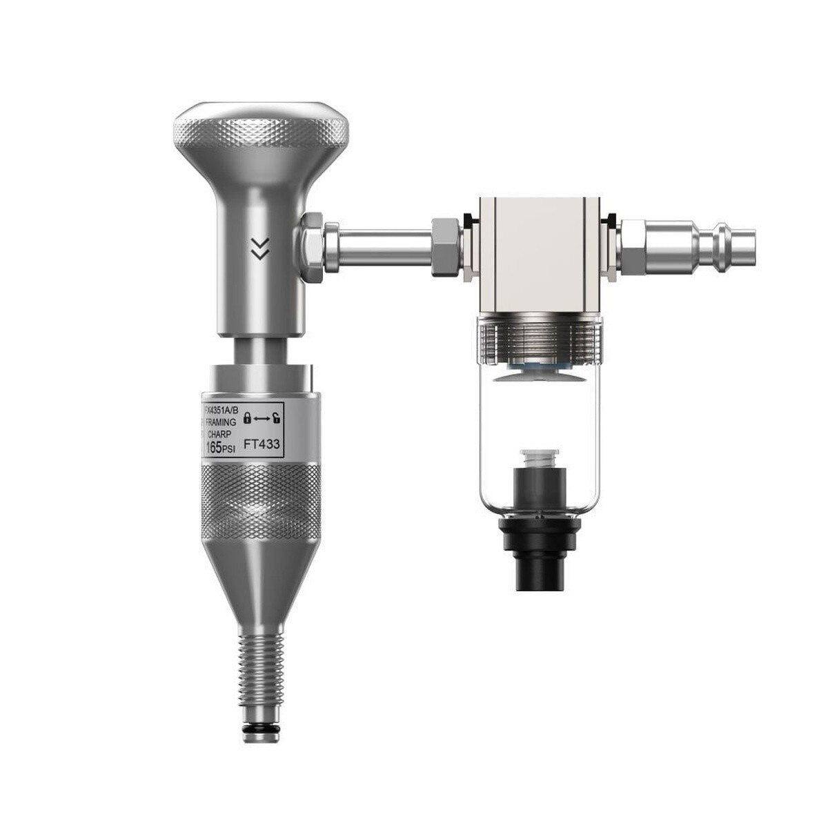 Flex FT433 Air Cylinder Refill Kit with 1/4" Quick-Connect Fitting for 24V Nailer or Stapler (1 Kit) - 2