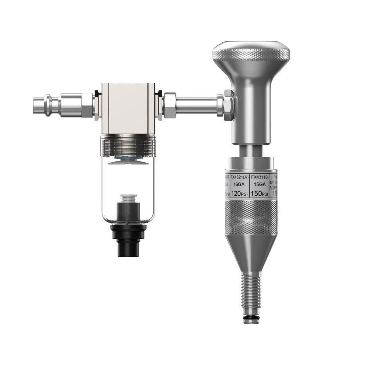 Flex FT433 Air Cylinder Refill Kit with 1/4" Quick-Connect Fitting for 24V Nailer or Stapler (1 Kit) - 3