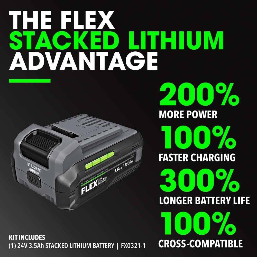 Flex FX1451-1F 1/2" Mid Torque Impact Wrench Stacked-Lithium Kit - 6