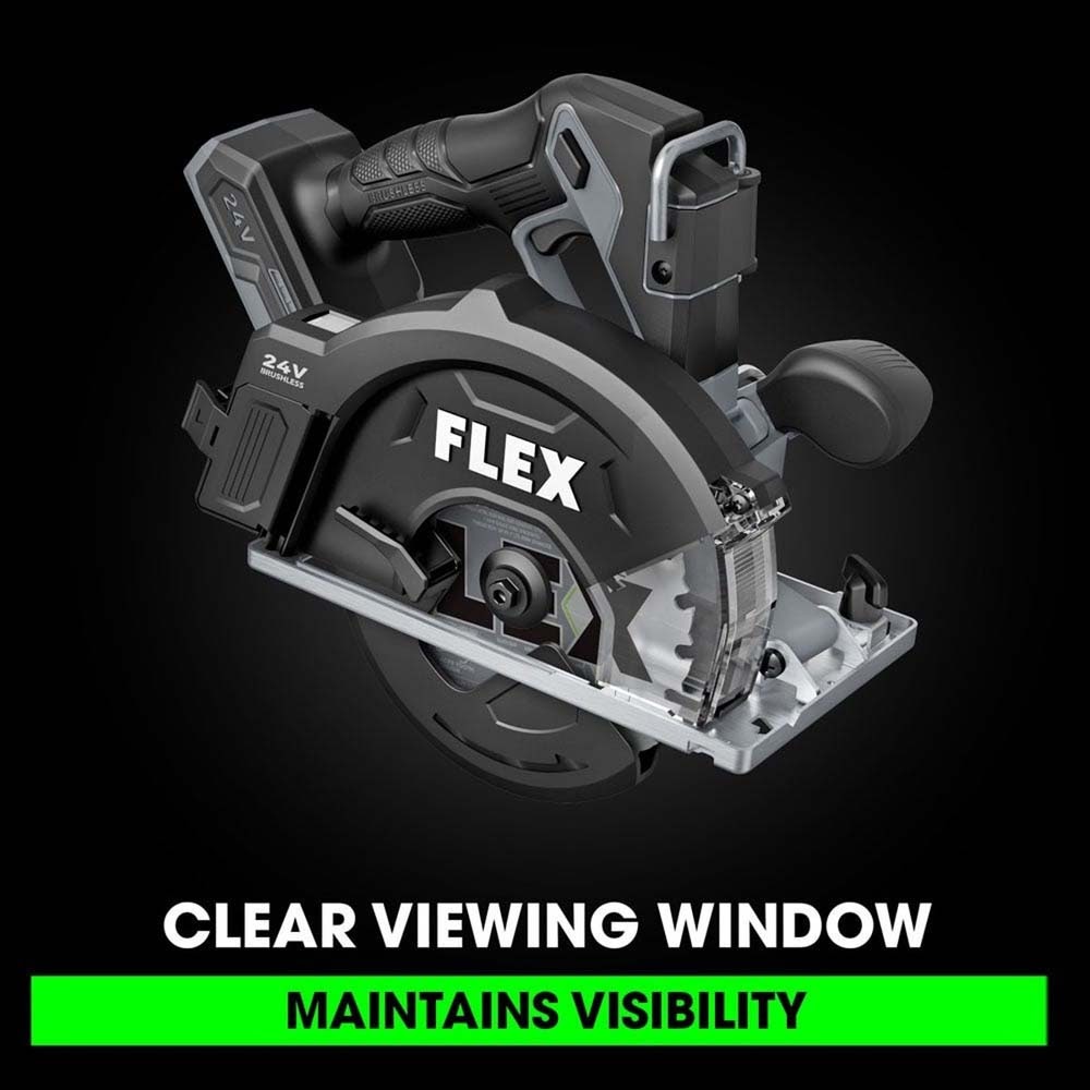 Flex FX2461-Z 5-7/8 in. Metal Cutting Circular Saw Bare Tool W Chip Collector & Clear Viewing Window - 4