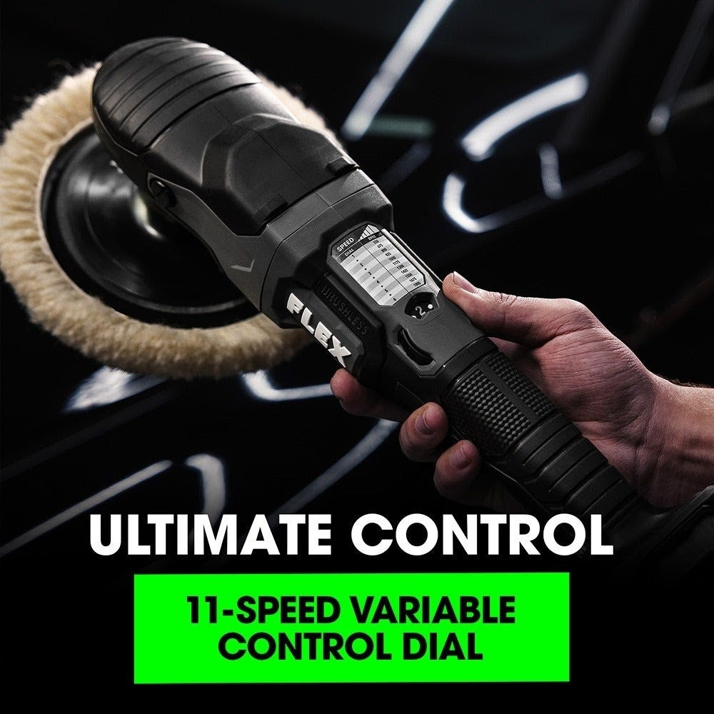 Flex FX3311-2C 24V Rotary Polisher Kit with 5.0Ah Battery and Accessories - 5