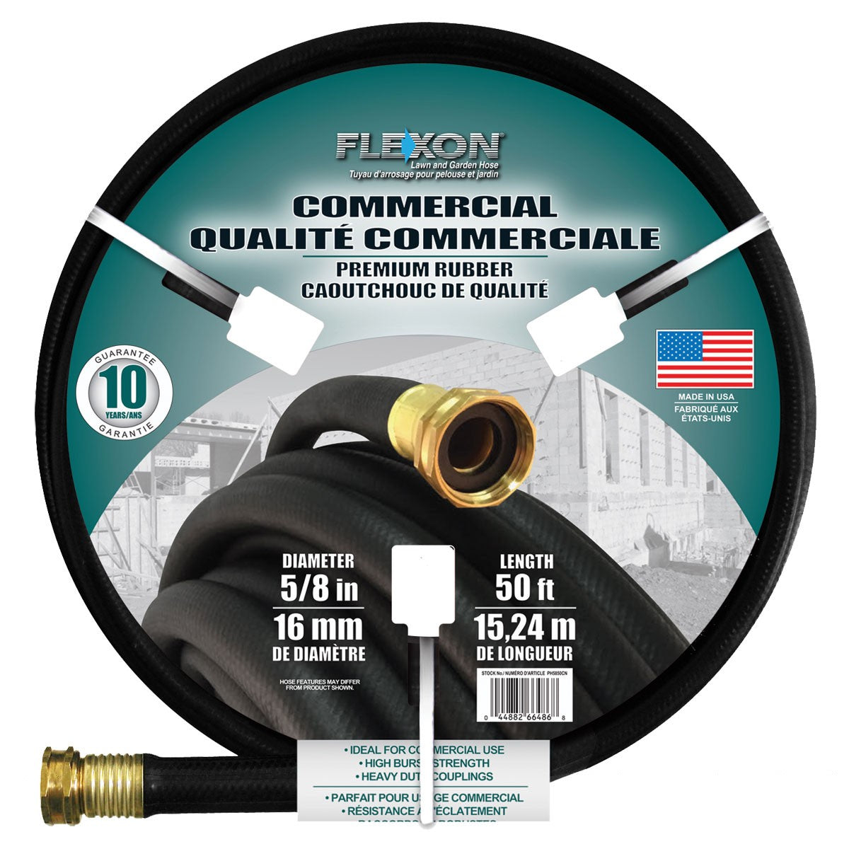 Flexon PH5850 50ft 5/8 Commercial Water Hose