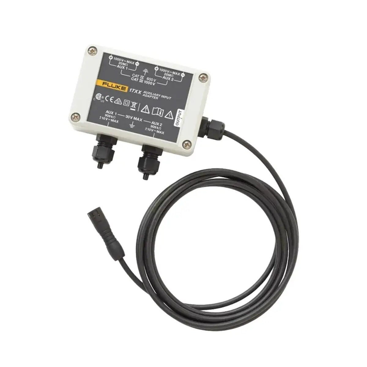 Fluke 4717827 FLUKE-17XX AUX Auxiliary Input Adapter for Fluke 173X, 174X, and 177X Energy Loggers and Power Analyzers
