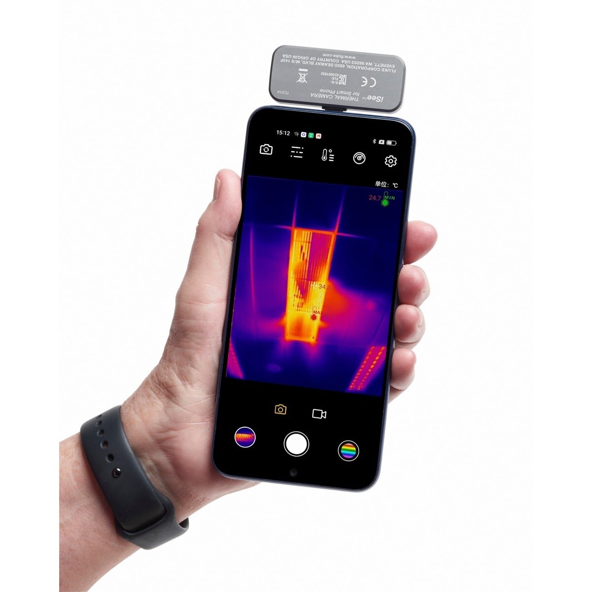 Fluke 5518338 FLUKE-TC01A 25HZ iSee Mobile Thermal Camera 256x192 25Hz for Android - 6