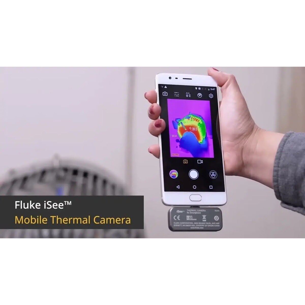 Fluke 6047758 TC01C iSee Mobile Thermal Camera for iOS Smartphones (1022 F/USB-C Connector) - 4
