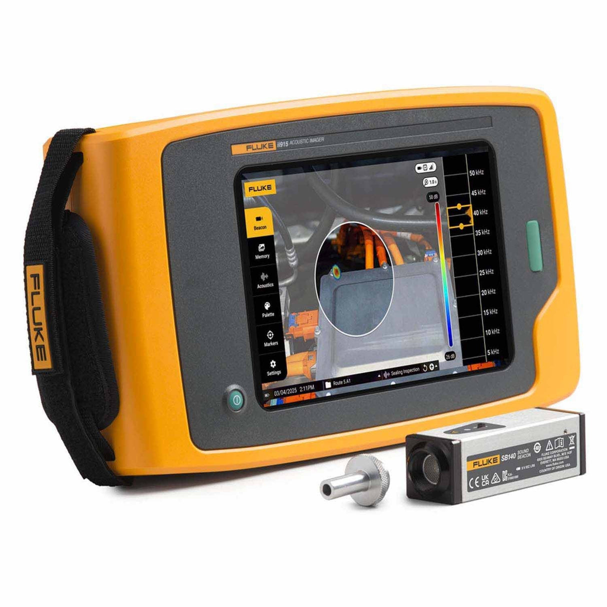 Fluke 6053095 II915 Industrial Acoustic Imager With SB140 Sound Beacon 40KHZ