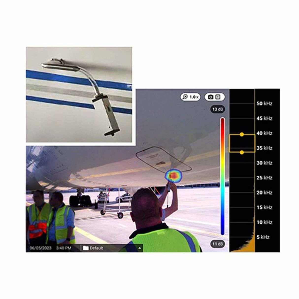Fluke 6053095 II915 Industrial Acoustic Imager With SB140 Sound Beacon 40KHZ - 7