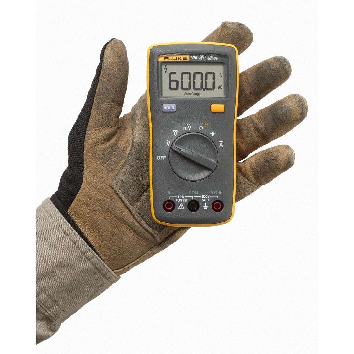 Fluke 6118365 FLUKE-106-R Pocket Digital Multimeter CAT III 600V with Test Leads and Smart Strap - 4