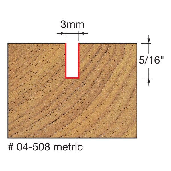 Freud 04-508 3 (Dia.) Double Flute Straight Bit - 2