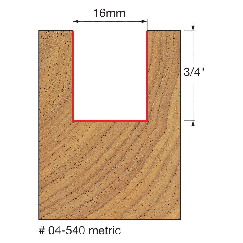 Freud 04-540 16 (Dia.) Double Flute Straight Bit - 2