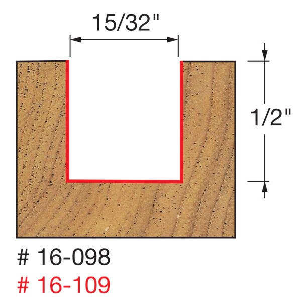 Freud 16-109 15/32" (Dia.) Mortising Bit - 2