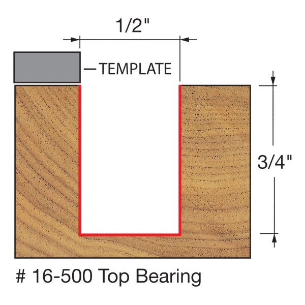 Freud 16-500 1/2" (Dia.) Mortising Bit - 2