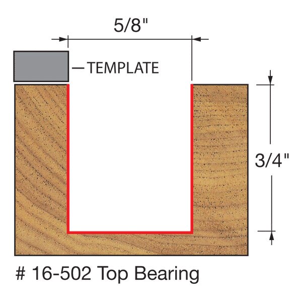 Freud 16-502 5/8" (Dia.) Mortising Bit - 2