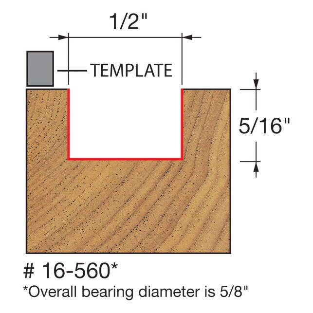 Freud 16-560 1/2" (Dia.) Mortising Bit - 2